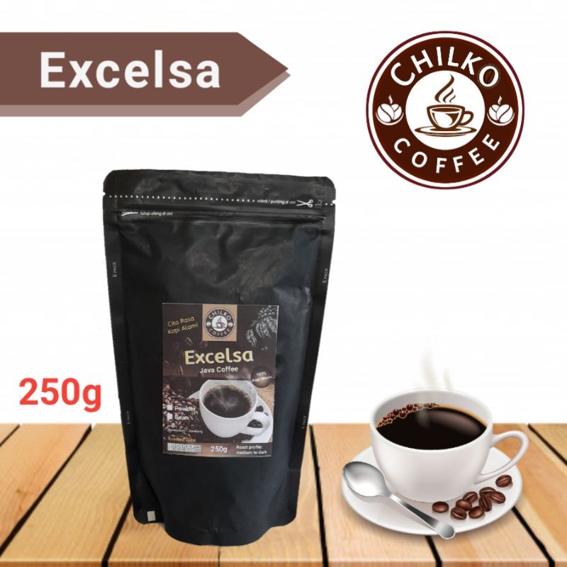 

Kopi Bubuk Excelsa 250 gram / Kopi Bubuk Murni tanpa campuran / kopi hitam bubuk giling halus