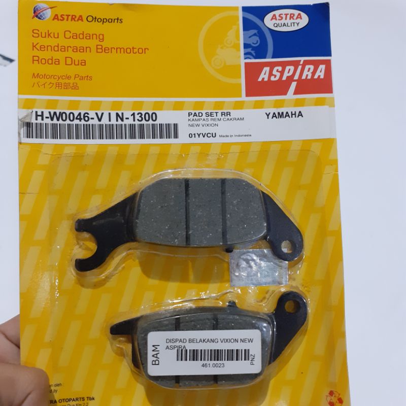 dispad belakang vixion new kampas rem belakang vixion new ASTRA