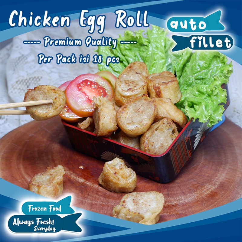 

EGG CHICKEN ROLL BENTO HOMEMADE FULL MEATY DAGING ENAK PRAKTIS FROZEN