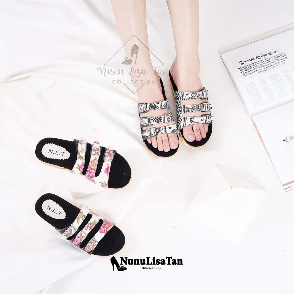 NunuLisaTan- bayar di tempat sandal wanita terbaru sandal Motif