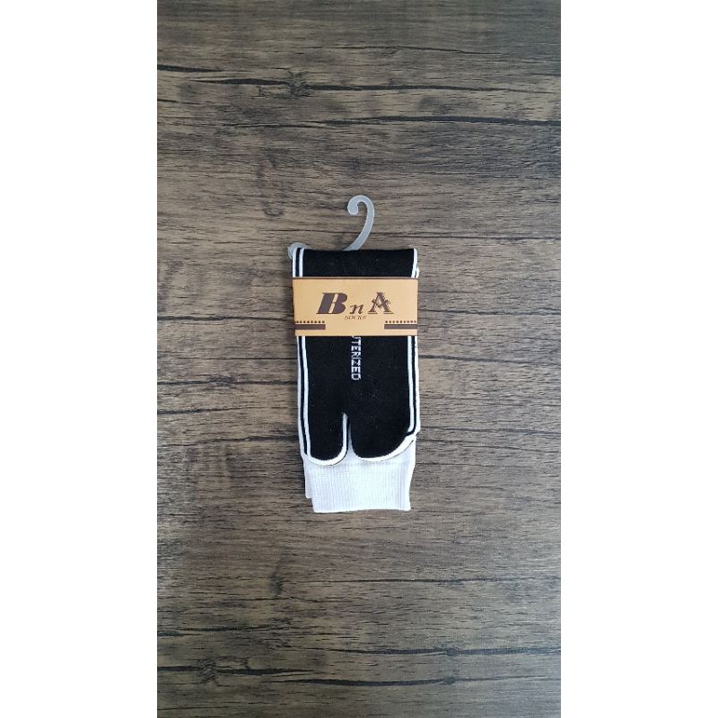 KAOS KAKI JARI JEMPOL NILON WARNA TELAPAK HITAM WANITA MOTIF POLOS MUSLIMAH DEWASA-2