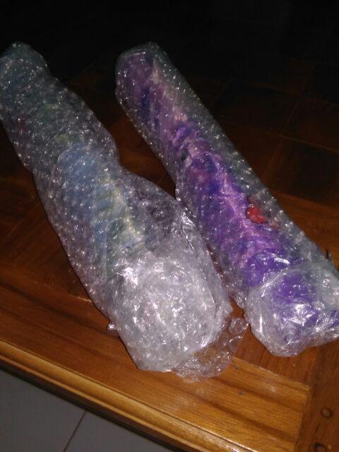 Payung Lipat 2 Satin Motif Bunga Cute (free Bubble Wrap)