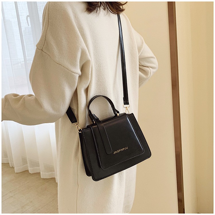 TAS SELEMPANG WANITA KULIT HITAM IMPORT MURAH BRANDED KOREA JINJING TA122B5 KHALI BATAM FASHION ORI