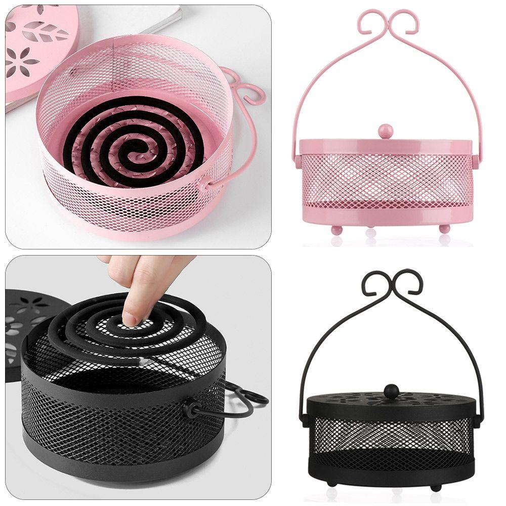 R-flower mosquito Coil Holder Retro Berguna Anti Nyamuk Metal Tray Repellent Piring Dupa