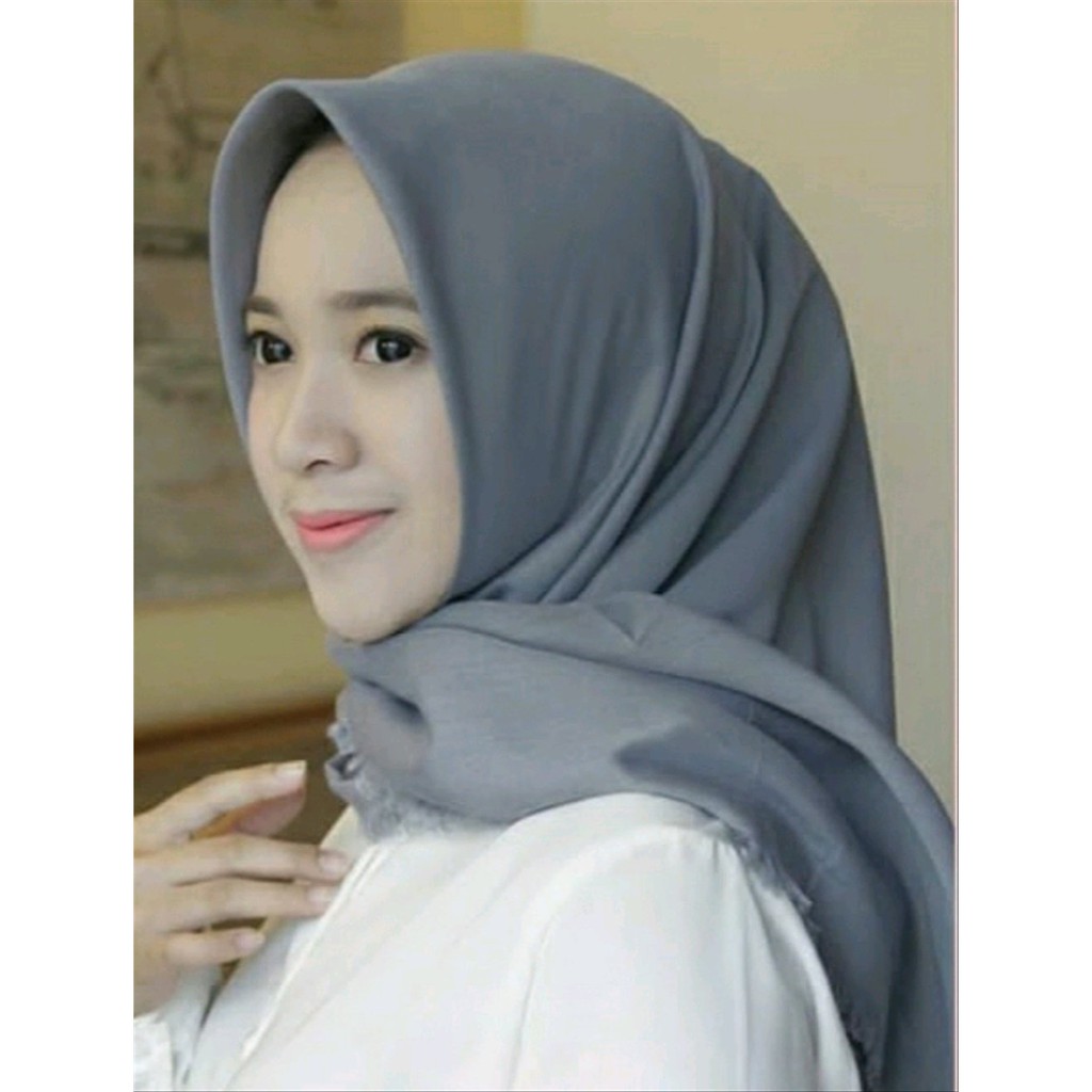 WAJIB PUNYA JILBAB SAUDIA RAWIS SEGI EMPAT MURAH /HIJAB SAUDIA RAWIS / KERUDUNG SAUDIA RAWIS TERBARU-Dark Grey