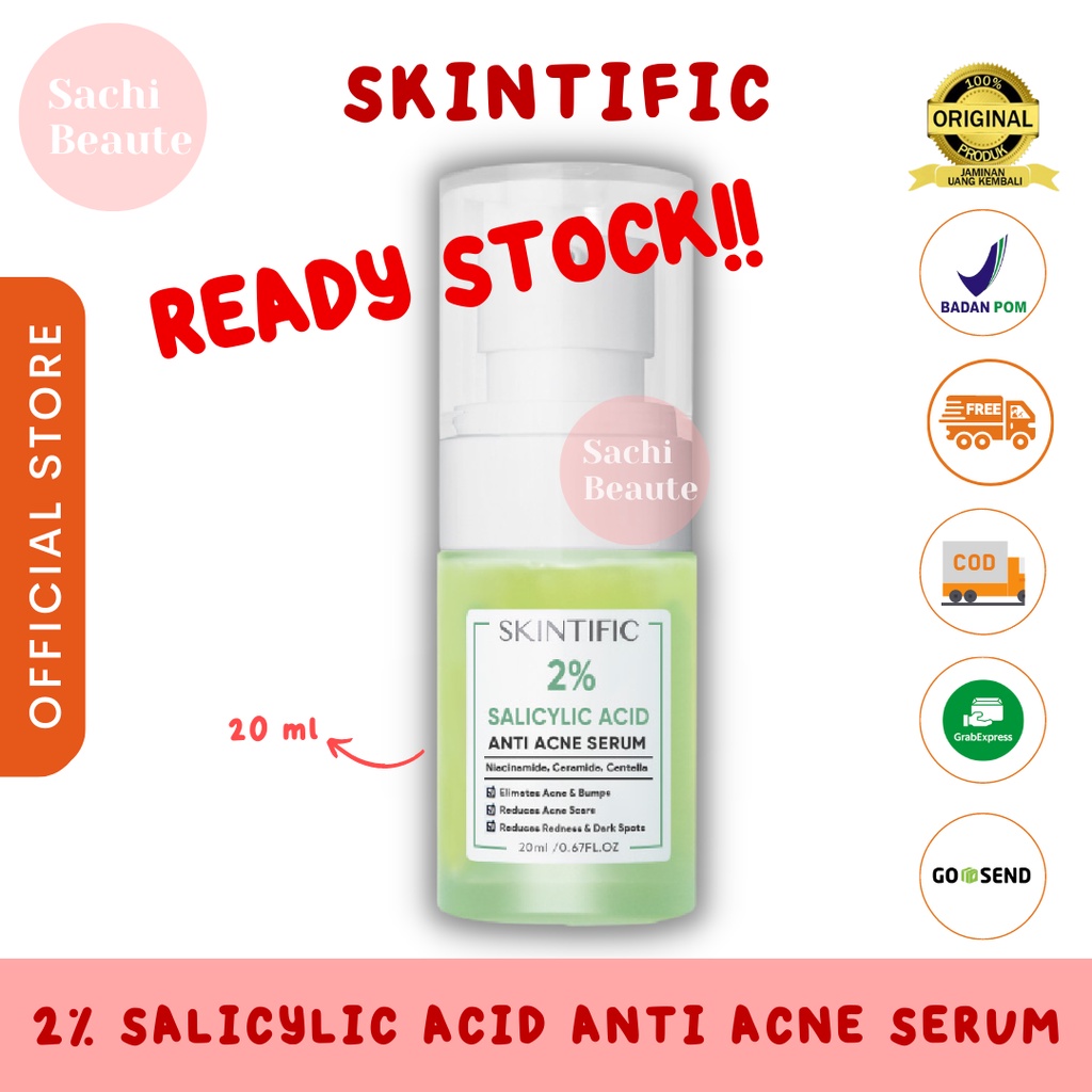 SKINTIFIC Acne Serum 2% Salicylic Acid Anti Acne Serum BPOM Original Obat Jerawat