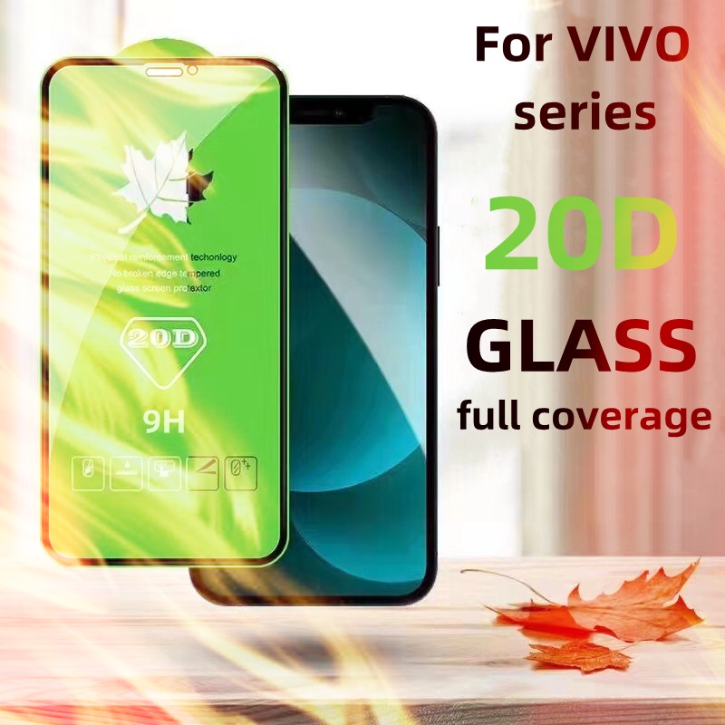 Pelindung Layar Tempered Glass 20D HD Untuk VIVO Y74S Y76S Y33T Y21T Y30G T55S Y71T Y01 Y21S Y76S Y76 V23 V20 V15 Pro V1117