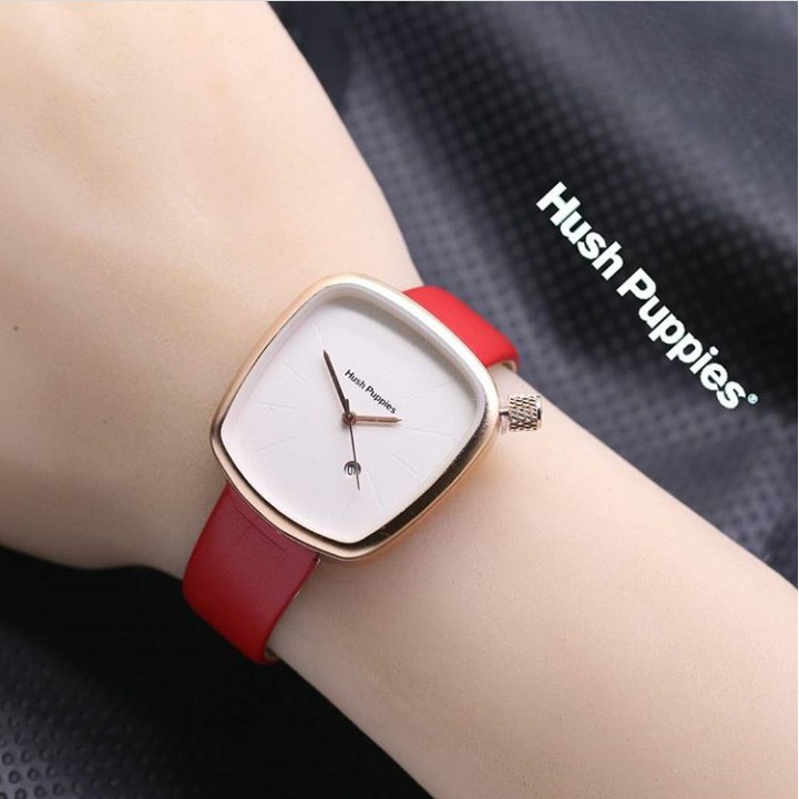 jam tangan wanita hush puppies semi ori / jtr 920 merah