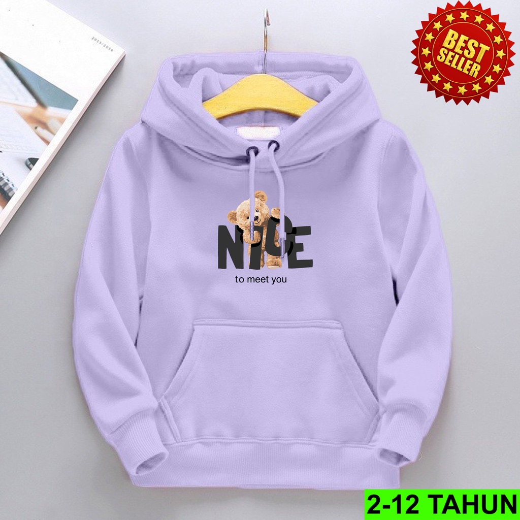 Hoodie NICE Anak Laki Laki Perempuan / Jaket BEST SELLER  Anak Usia 2 3 4 5 6 7 8 9 10 11 12 Tahun / Sweater NICE TERBARU Anak Cewek Cowok  Switer Distro Bisa COD