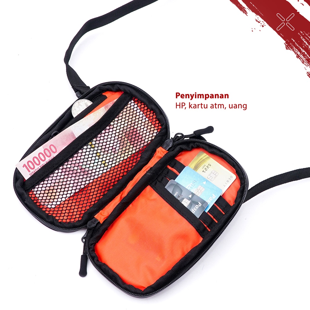 Dompet Gantung Trabas Enduro Motocross Tahan Air Phone Black AXEGEAR