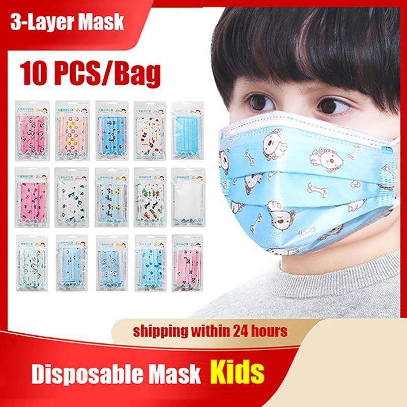 Masker ANAK Motif Premium import isi 10pcs 3ply kualitas tebal Super High Quality Karaktet gambar lucu-lucu