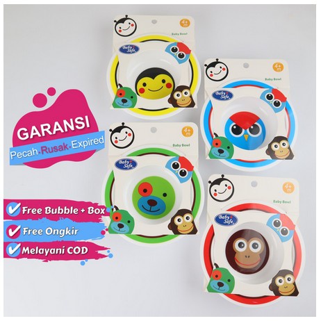 Baby Safe SK001 | Baby Bowl Motif Hewan Lucu | Tempat Peralatan Makan Bayi Anak | Mangkok Mpasi Bayi