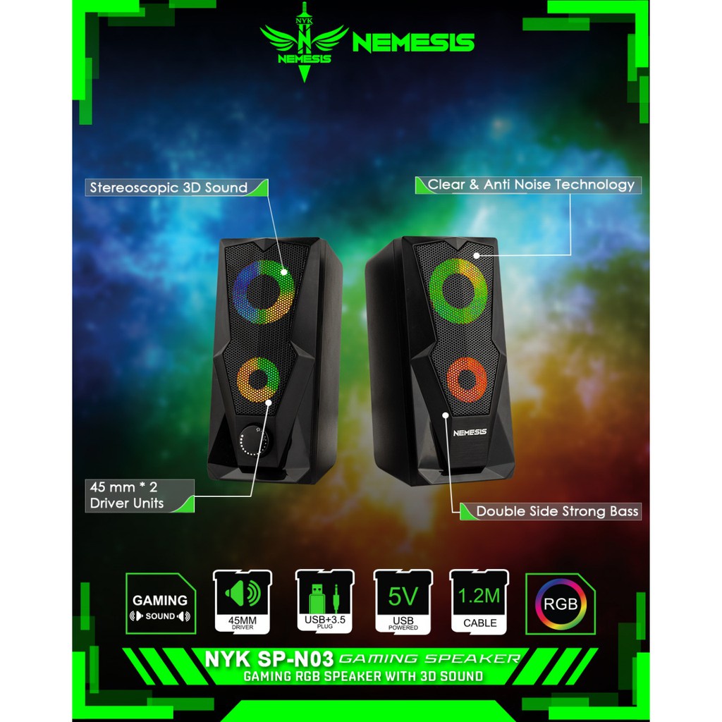 NYK NEMESIS SPEAKER GAMING SP-N03 RGB