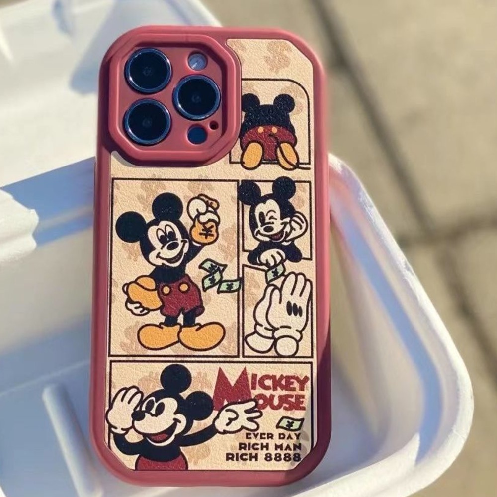 Case Motif Kotak-Kotak Warna Merah Untuk Iphone