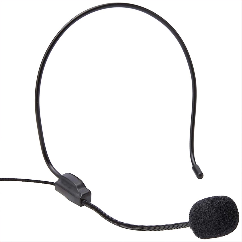 Mic / Mikrofon / Microfon / Microphone Bando Clip On Head Kabel Jack 3.5mm ASMR Podcast Recording Karaoke Zoom Meet Video Call