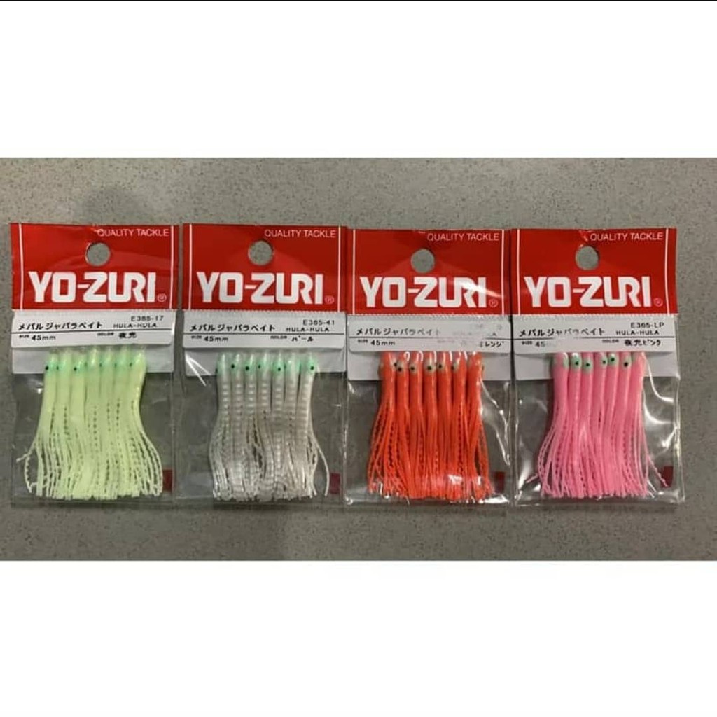 SOFT LURE YOZURI HULA-HULA 45mm dan 35mm UMPAN LURE KARET PANCING