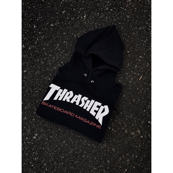 thrasher skatemag hoodie black