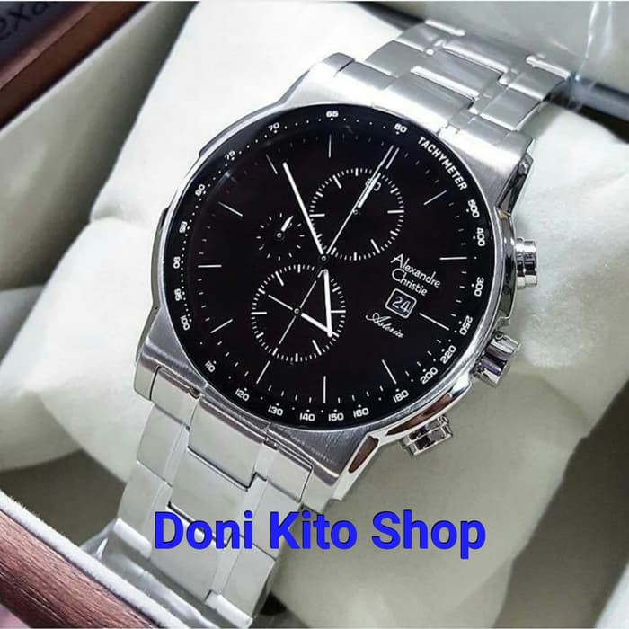DKS400 Jam Tangan Pria Original Alexander Cristie AC6470 Silver