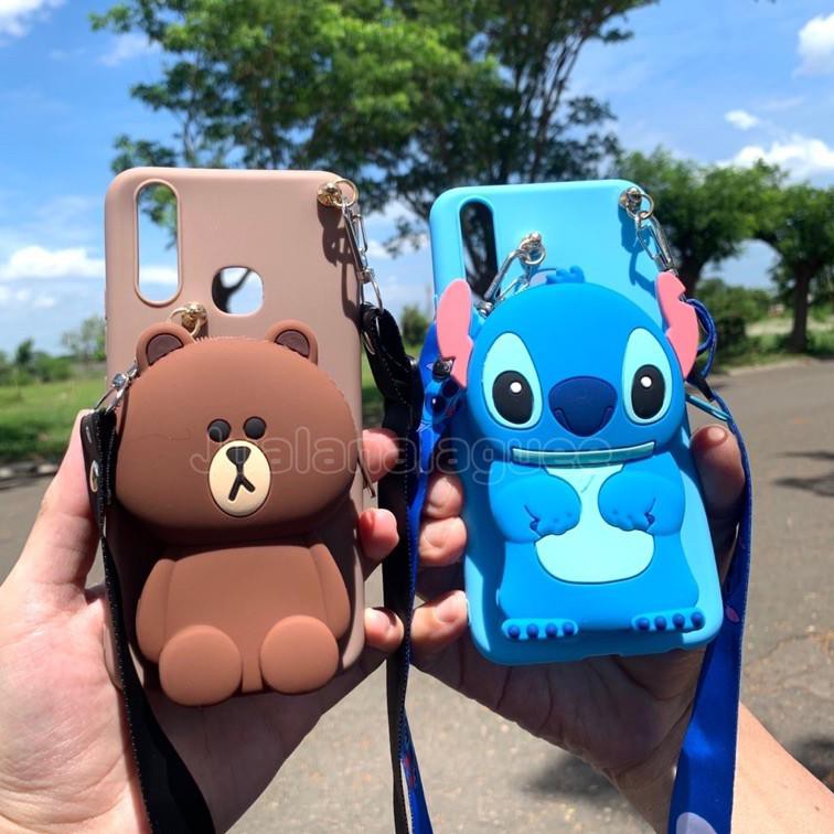 case dompet koin dan tali infinix smart 5 - infinix smart 3 plus - infinix s5 lite - infinix hot 8