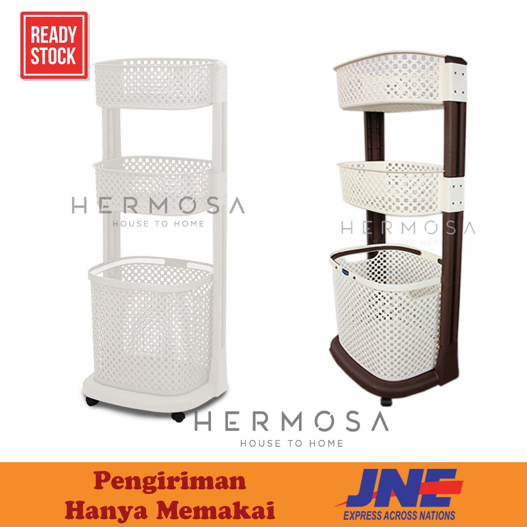Rovega Rak Laundry / Rak Serbaguna plastik dengan Roda RLB 300 / 308 (Khusus LUAR KOTA)