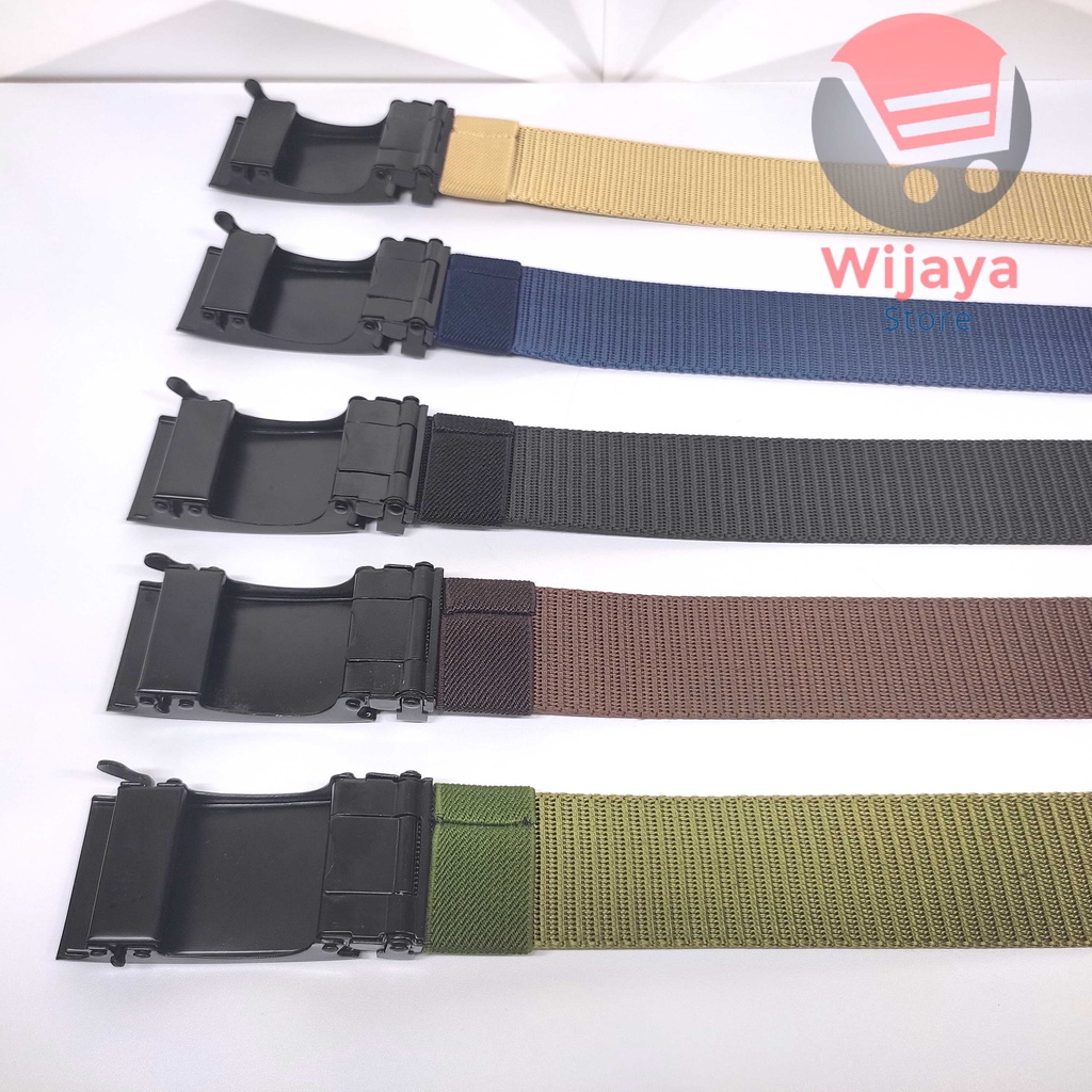 Ikat Pinggang Pria Tactical Nylon Canvas Sabuk Pendeng Laki-Laki dengan Kepala Gesper Logam - Gaya Taktis [A002]