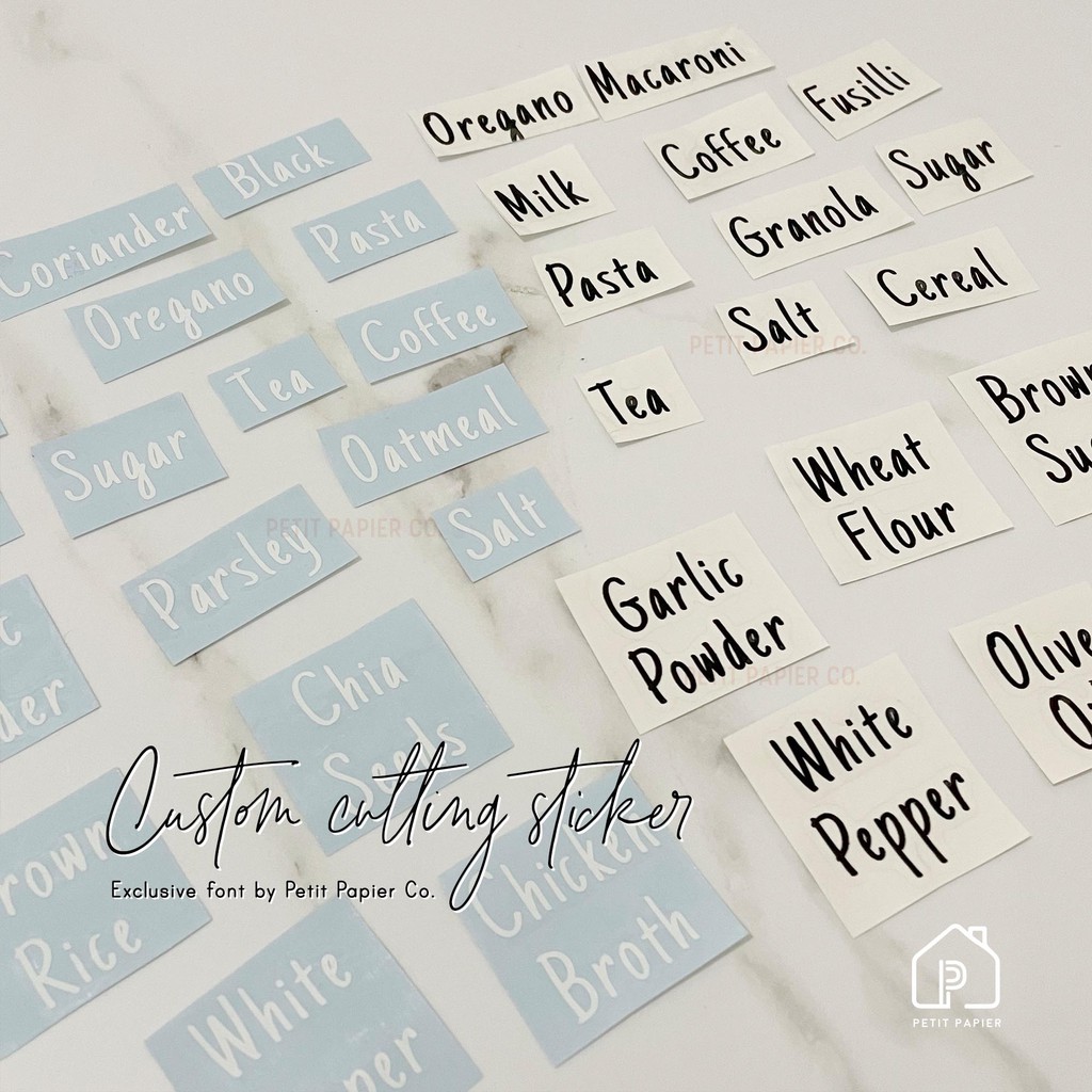 

[ PAPIER HOME ] (Satuan) Custom Sticker Cutting Label Bumbu Dapur Aesthetic