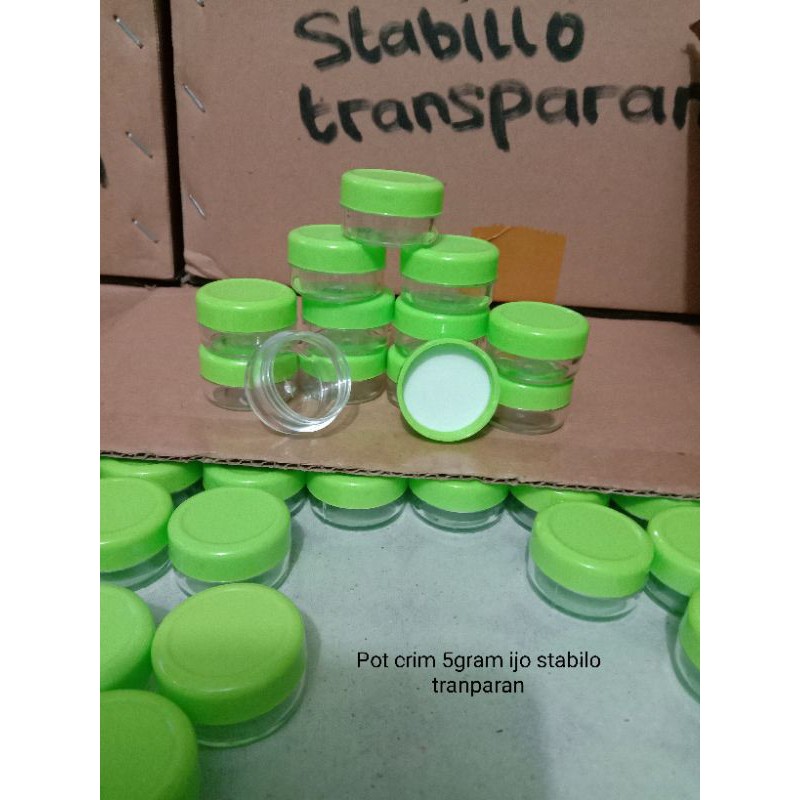 

Pot crim 5gram Ps ijo stabilo tranparan
