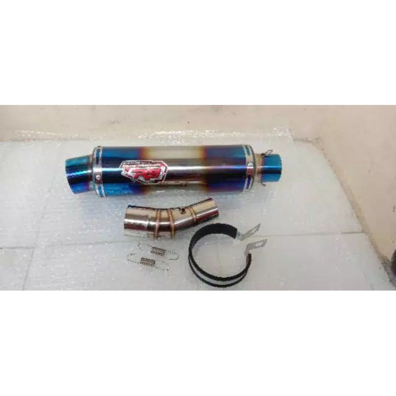 Knalpot racing R9 H2 Slip On Ninja 250 R/Fi RR mono R25/MT25/CBR 250RR