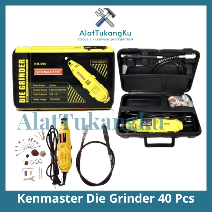 KENMASTER Mini Die Grinder Tuner Set 40 Pcs / Gerinda Gurinda Bor Mini / Grinder Set Turner Gerinda Bor Listrik Mini