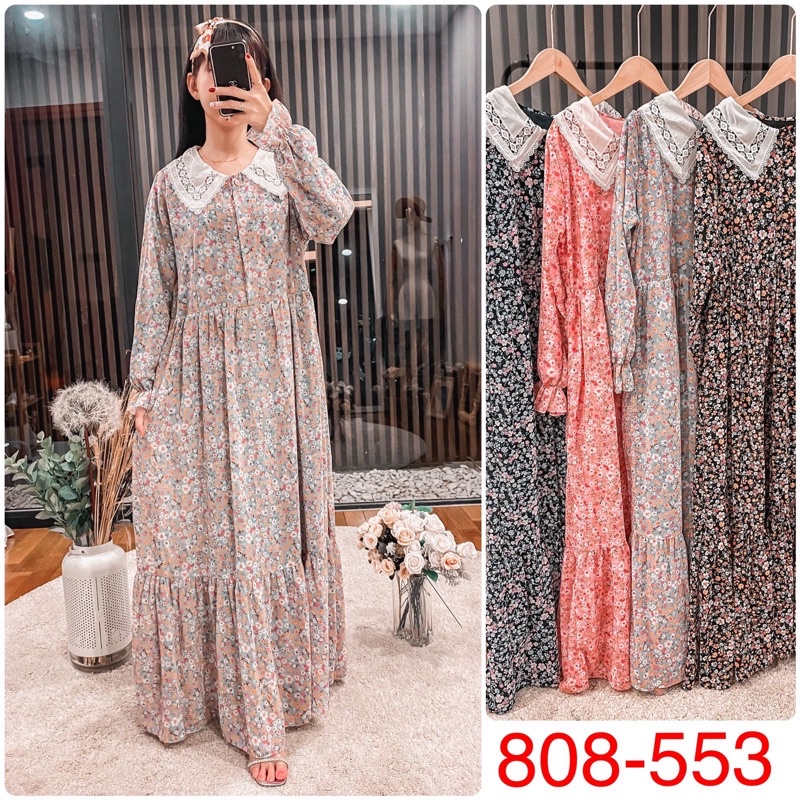 Floral Dress Gamis Ceruti Premium