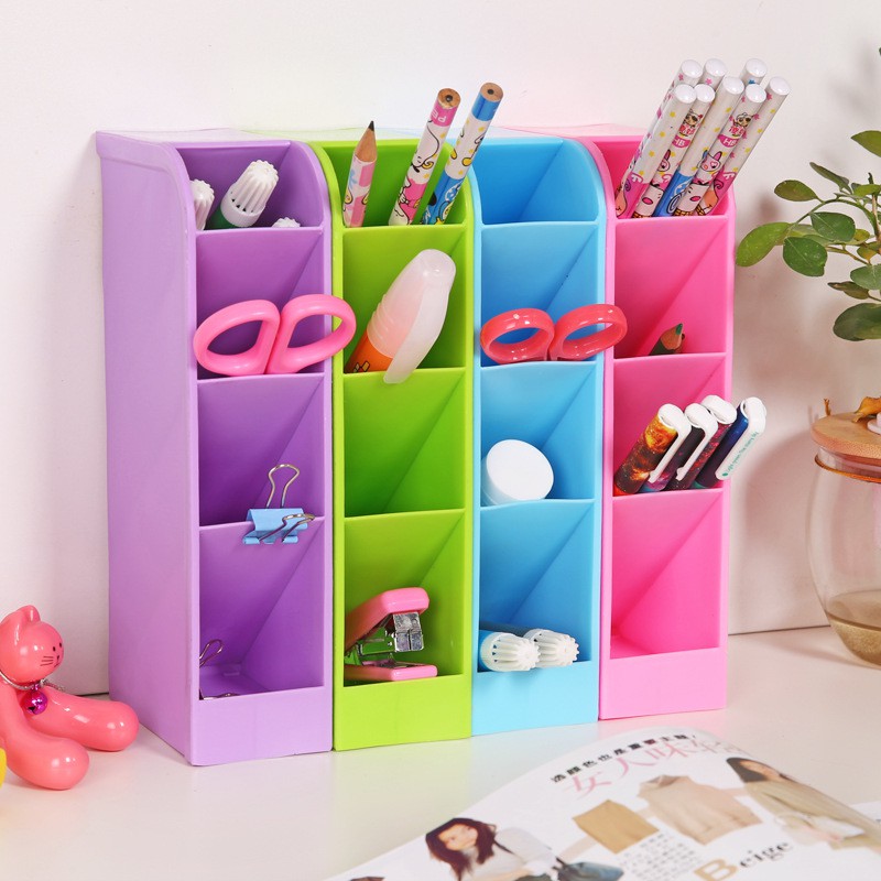 Rak Sekat Alat Tulis Make up Aksesories Dapur Dekstop Organizer Box Storage 4 Slot Mini Laci Meja