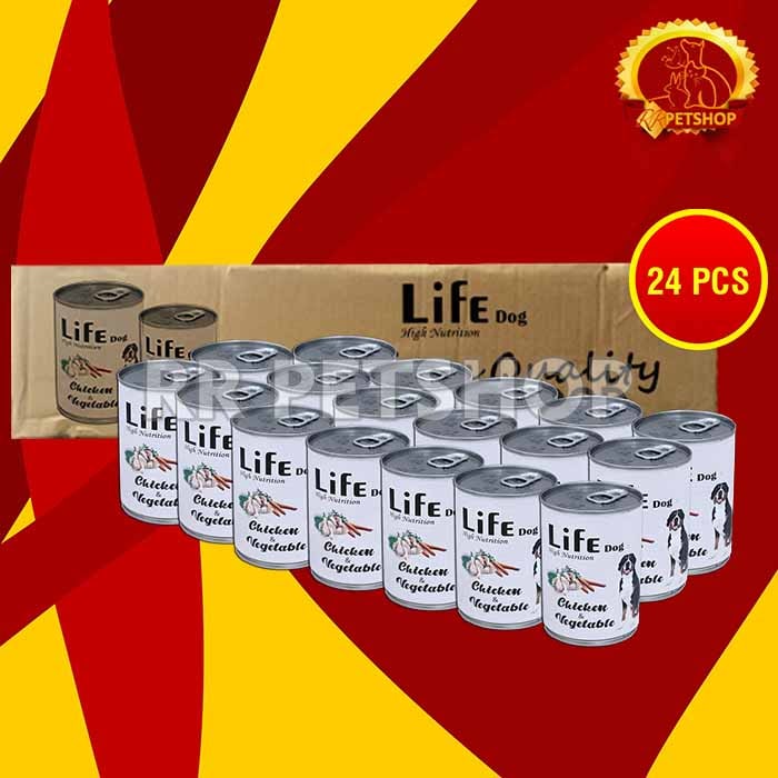 Life Dog Makanan Basah Anjing Wet Food Kaleng Dus Isi 24 PCS 375 GR