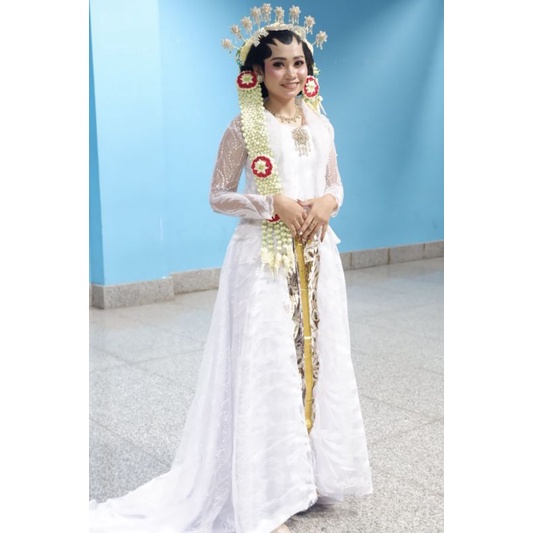 kebaya pengantin akad (ekor lepas pasang)