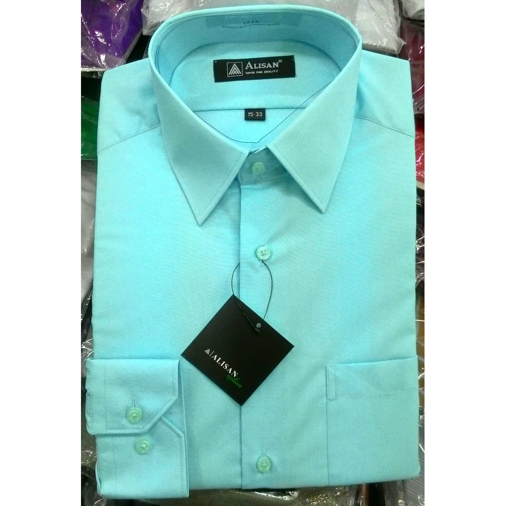 Kemeja Pria Alisan Panjang Aqua 1 or Tosca Muda