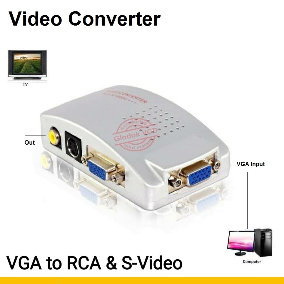 Converter VGA to RCA &amp; S-Video - PC to TV