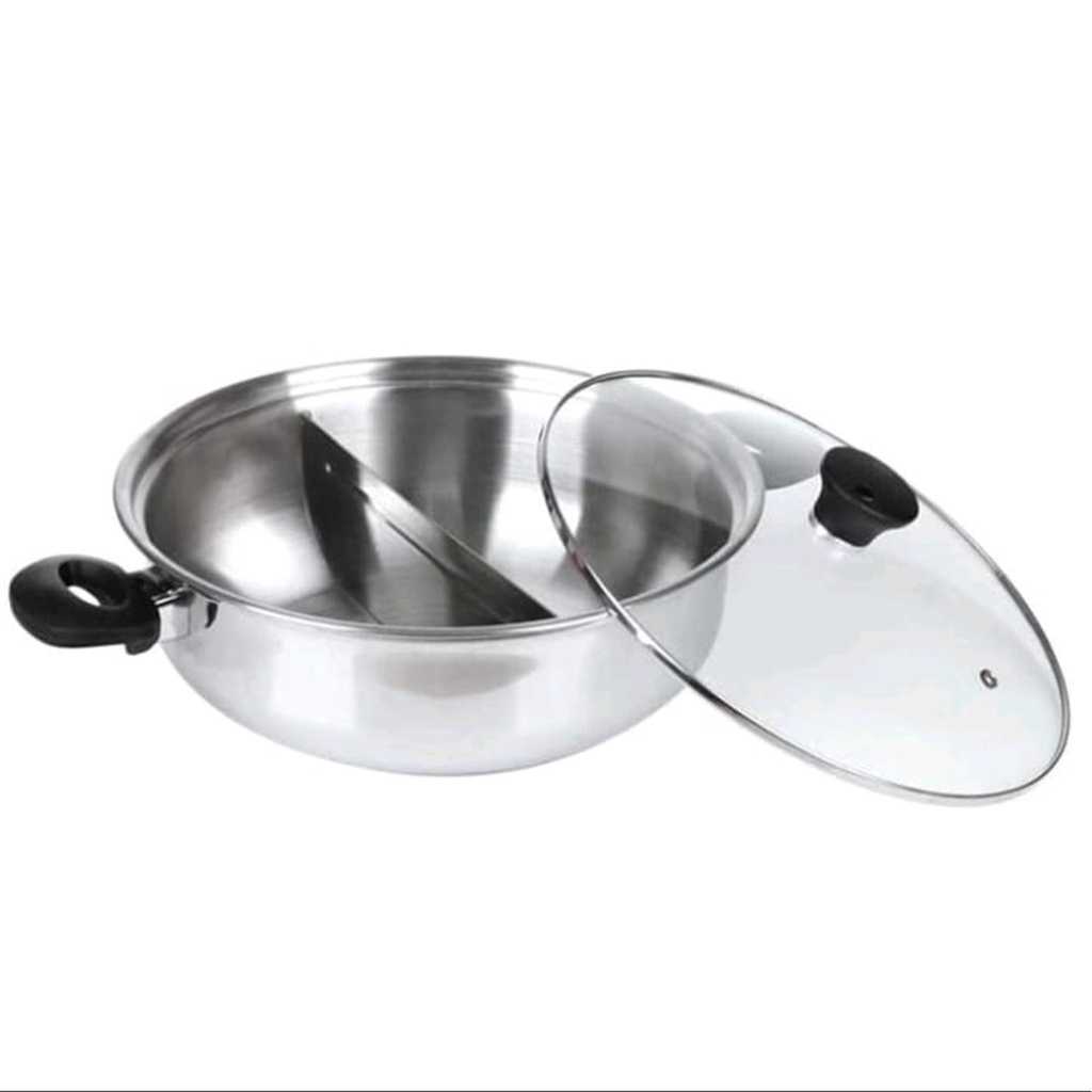 ORIGINAL Panci shabu shabu stainless steel 28cm