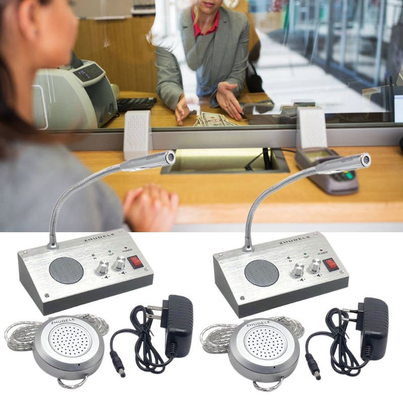 CRE  Dual Way Window-Glass  Intercom  Interphone Bank Counter Interphone Zero-touch