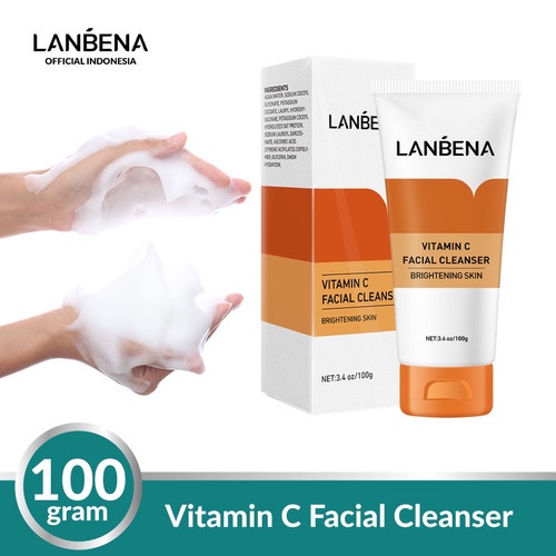 RADYSA -  LANBENA  Vitamin C Facial Cleanser Wash Brightning Skin/ Foam Pembersih Wajah Deep Cleaning Oil Control