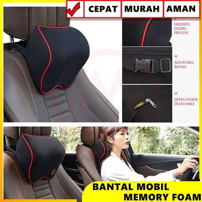 Bantal Leher Mobil Memory Foam Car Headrest Mobil Memory Foam Bantal