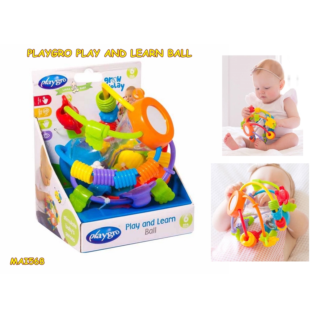 MAI568 MAINAN BOLA RATTLE PLAYGRO PLAY AND LEARN BALL