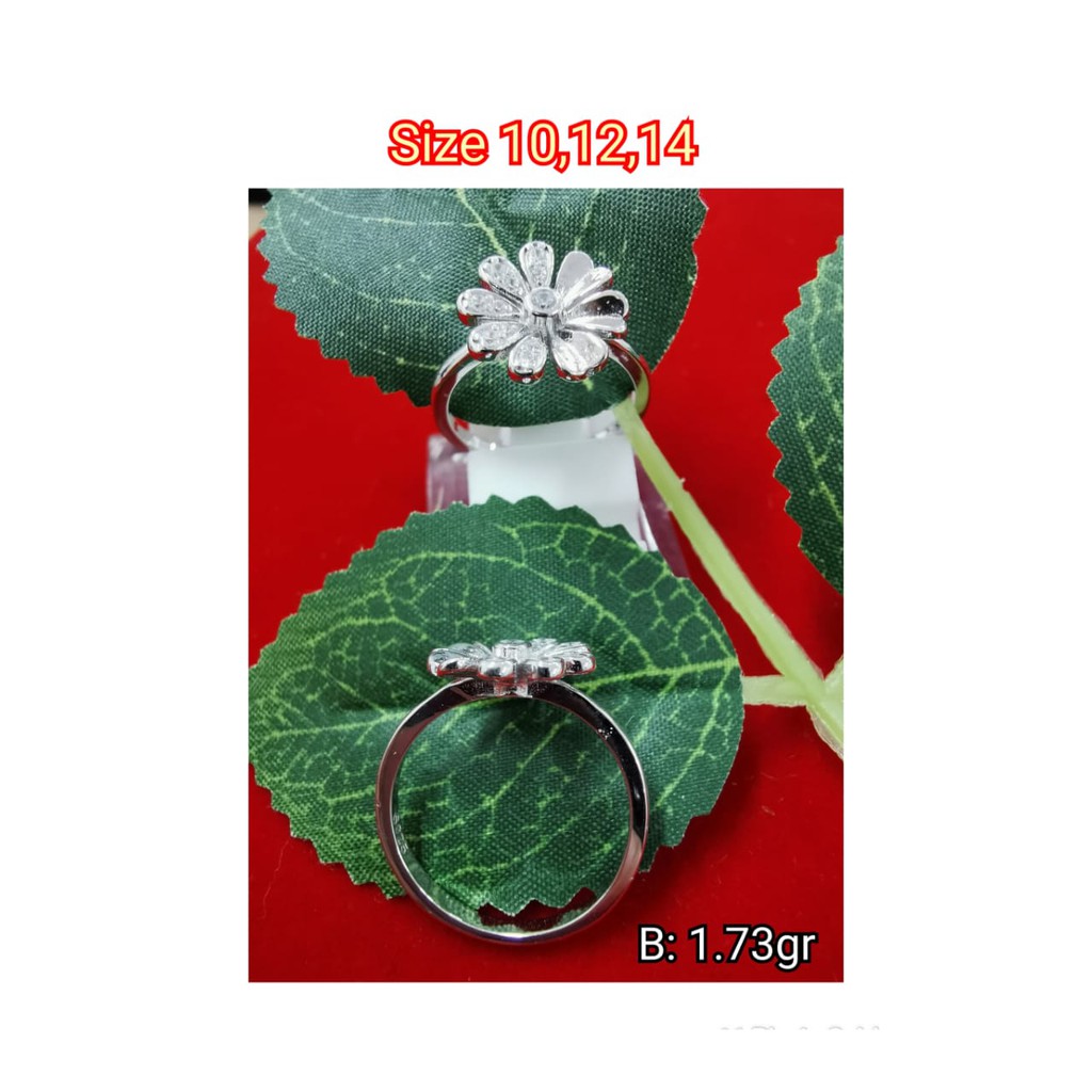PERHIASAN SILVER 925 CINCIN FASHION IMPORT 1.73 GRAM SIZE 10,12,14