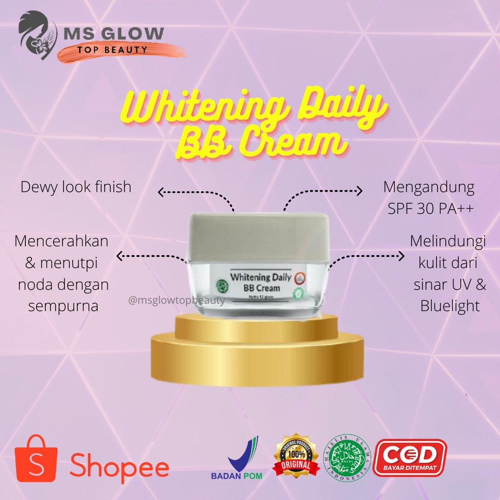 MS GLOW BB Cream Whitening Daily BB Cream MS GLOW Original