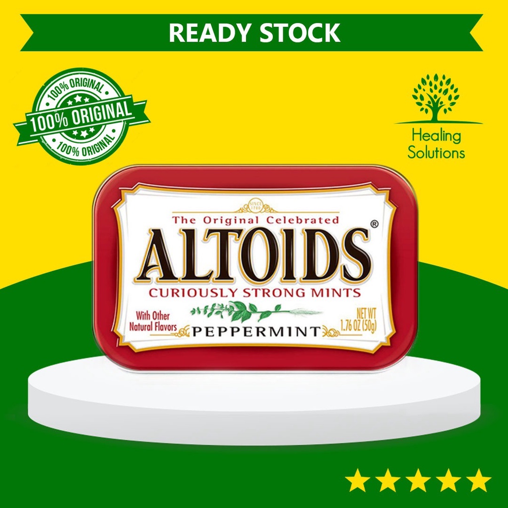 

Altoids Peppermint Permen Tengorokan Original USA kemasan Tin 50gr