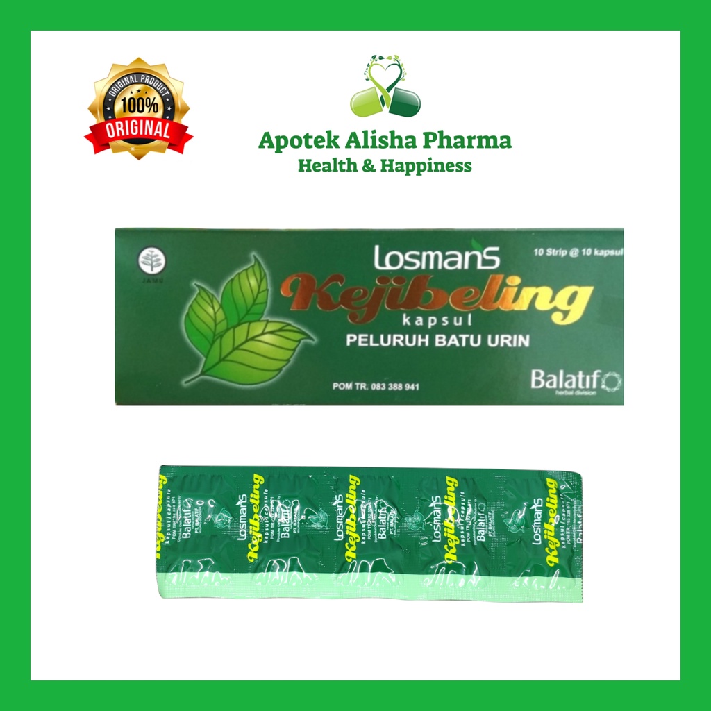 KEJIBELING BALATIF Strip isi 10 kapsul-Kejibeling Herbal Kapsul/Buang Air Kecil/Kencing/Saluran Kemih/Batu Ginjal Kibeling Kapsul