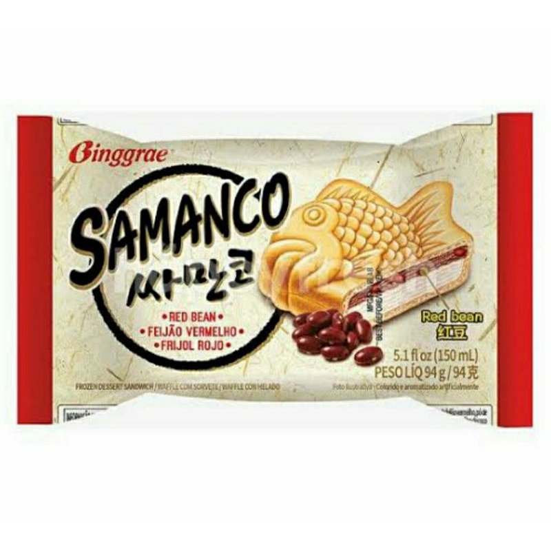 

Binggrae ice cream samanco read bean | es krim korea rasa kacang merah | 150 ml