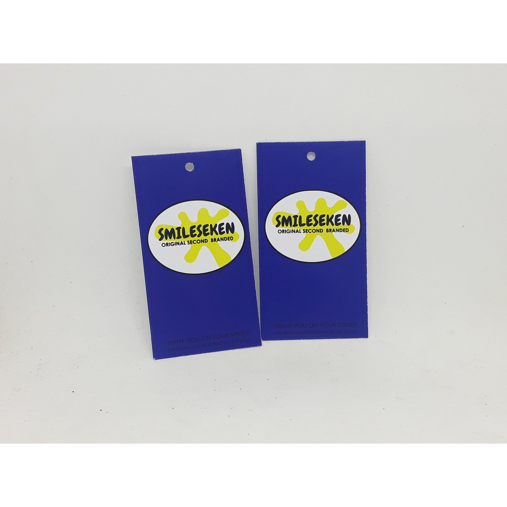 

Hangtang Label murah khusus Pakai/Hijab/Baju/Kaos/ paket 500pcs 2 sisi Free Desain 3