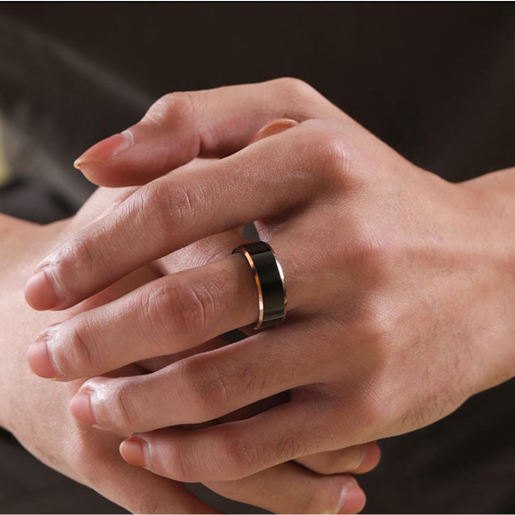 Cincin Pria Keren Anti Karat Titanium Terbaru Fashion Hang Out Murah Trendy Cincin Cowok Kekinian
