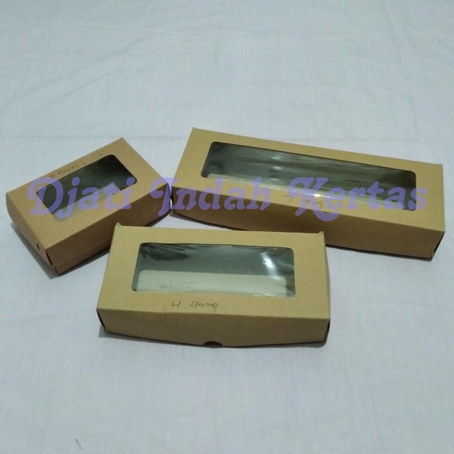 Kekinian !!! Kardus/Dus Brownies - Window Uk. L / Warna Coklat / Isi 100 pcs / Dus Bronis / Paper