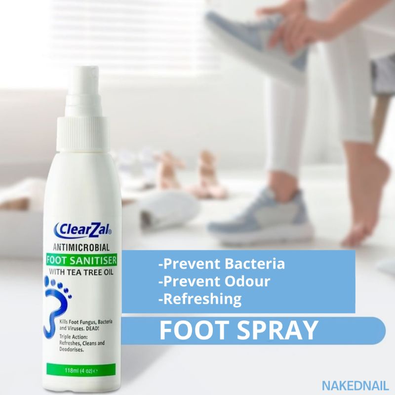 Clearzal foot spray menghilangkan jamur bau bakteri pada kaki / sepatu