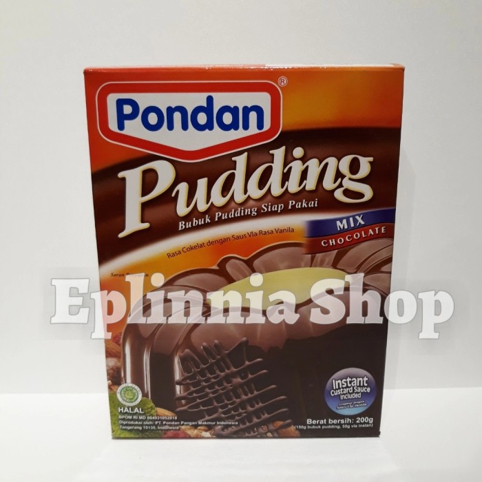 

Pondan Pudding Chocolate 200 gr - Bubuk Puding Siap Pakai